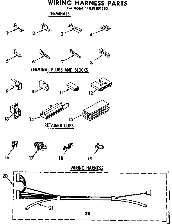 Wiring harness parts