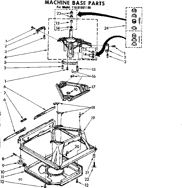 Machine base parts