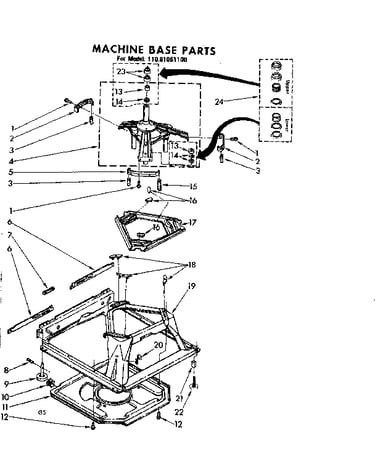 Machine base parts