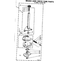 Kenmore 11081061100 brake and drive tube parts diagram