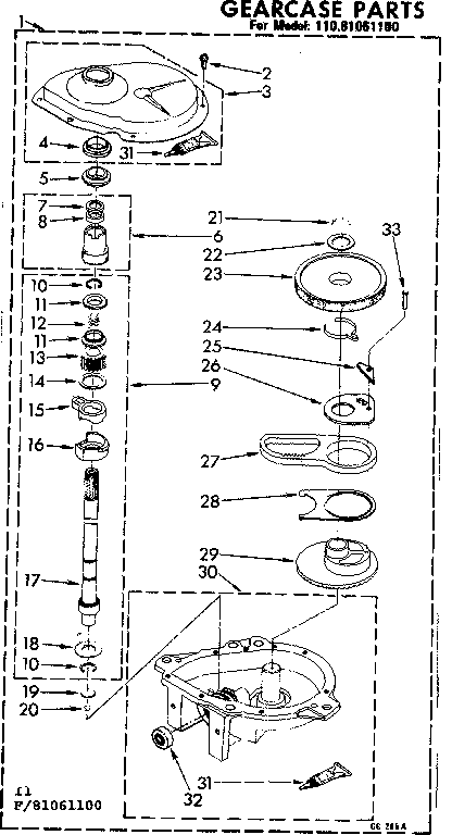 Gearcase parts