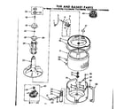 Kenmore 11081080200 tub and basket parts diagram