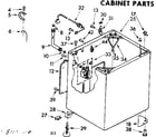 Kenmore 11081080100 cabinet parts diagram