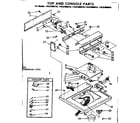 Kenmore 11081080610 top and console parts diagram