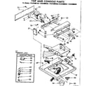 Kenmore 11081080420 top and console parts diagram