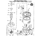 Kenmore 11081080420 tub and basket parts diagram