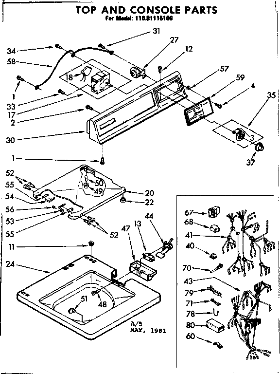 Top and console parts
