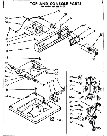 Top and console parts