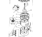 Kenmore 11081115100 tub and basket parts diagram