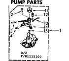 Kenmore 11081115100 pump parts diagram