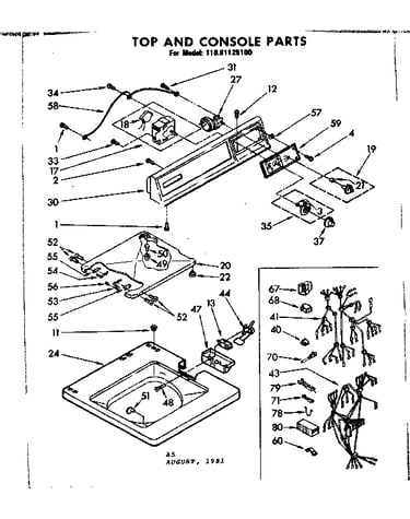 Top and console parts