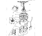 Kenmore 11081125100 tub and basket parts diagram