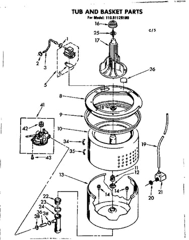 Tub and basket parts