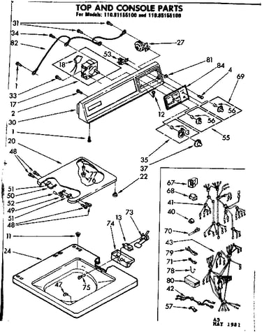 Top and console parts