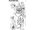 Kenmore 11085155100 tub and basket parts diagram