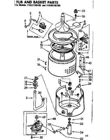 Tub and basket parts