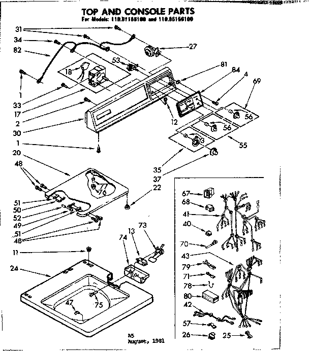 TOP AND CONSOLE PARTS