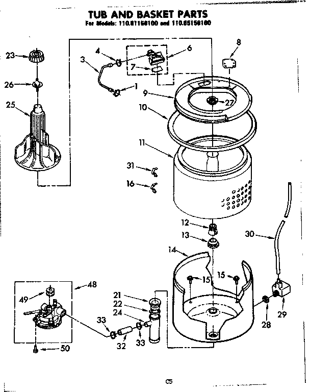 TUB AND BASKET PARTS