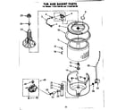 Kenmore 11085156100 tub and basket parts diagram