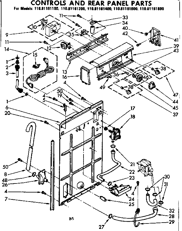 CONTROLS AND REAR PANEL PARTS