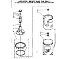 Kenmore 11081161200 agitator basket and tub parts diagram