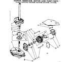 Kenmore 11081161600 clutch gearcase motor & pump parts diagram