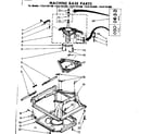 Kenmore 11081161600 machine base parts diagram