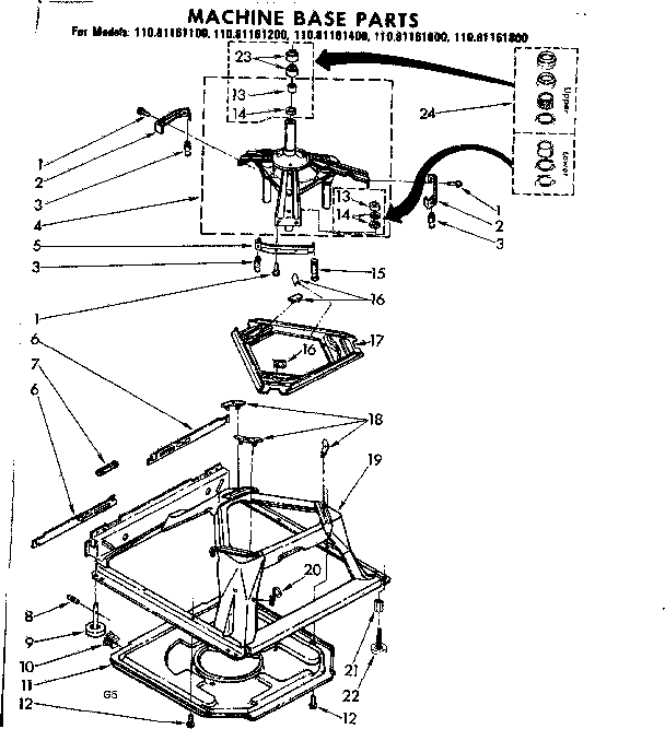 Machine base parts