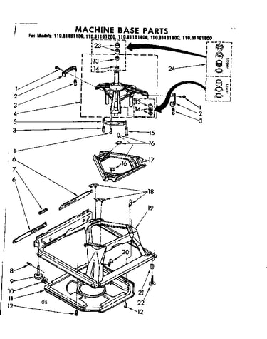 Machine base parts