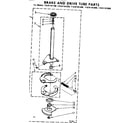 Kenmore 11081161100 brake and drive tube parts diagram