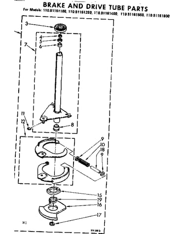 Brake and drive tube parts