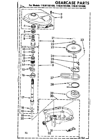 Gearcase parts