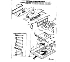 Kenmore 11085165800 top and console parts diagram