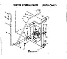 Kenmore 11081165600 water system parts suds only diagram