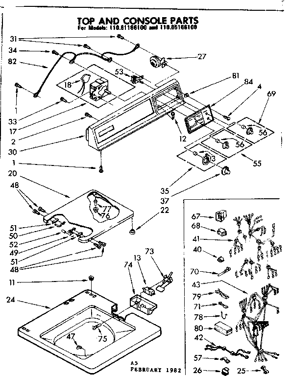 Top and console parts