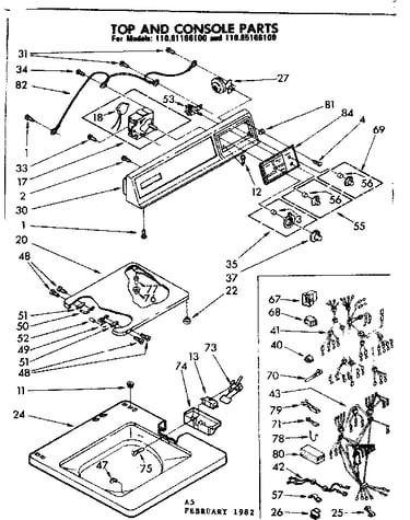 Top and console parts