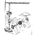 Kenmore 11081167210 motor/pump and gearcase diagram