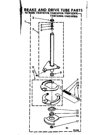 Brake and drive tube parts