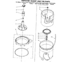Kenmore 11081167620 agitator, basket and tub parts diagram