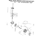 Kenmore 11081167220 brake clutch gearcase motor and pump parts diagram