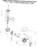 Brake clutch gearcase motor and pump parts