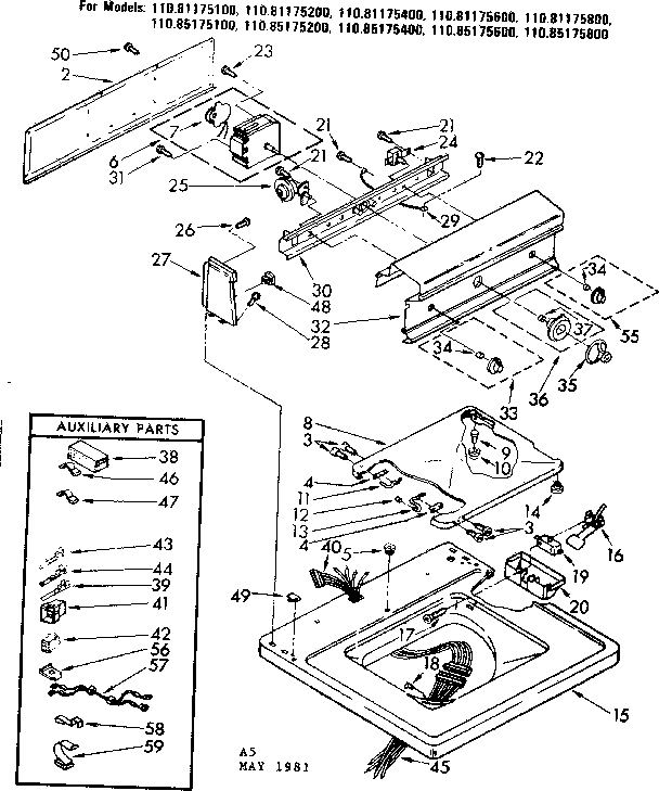 Top and console parts