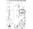 Kenmore 11081175200 tub and basket parts diagram