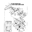 Kenmore 11085185800 top and console parts diagram