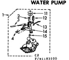 Kenmore 11085185400 water pump parts diagram