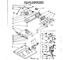 Kenmore 11085257100 top and console parts diagram