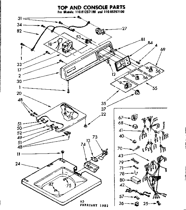 Top and console parts