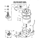Kenmore 11085257100 tub and basket parts diagram