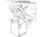 Kenmore 11081275410 top and cabinet parts diagram