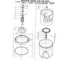 Kenmore 11081275810 agitator basket and tub parts diagram